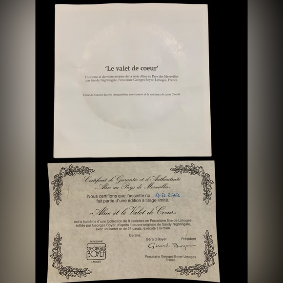 Limoges,  Alice in Wonderland collection Limited Edition, Plate #7 and #8 - Picture 8 of 16